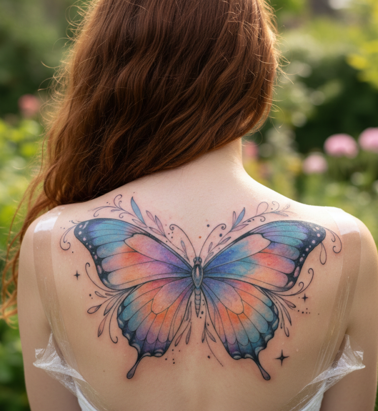 Simple Butterfly Tattoo