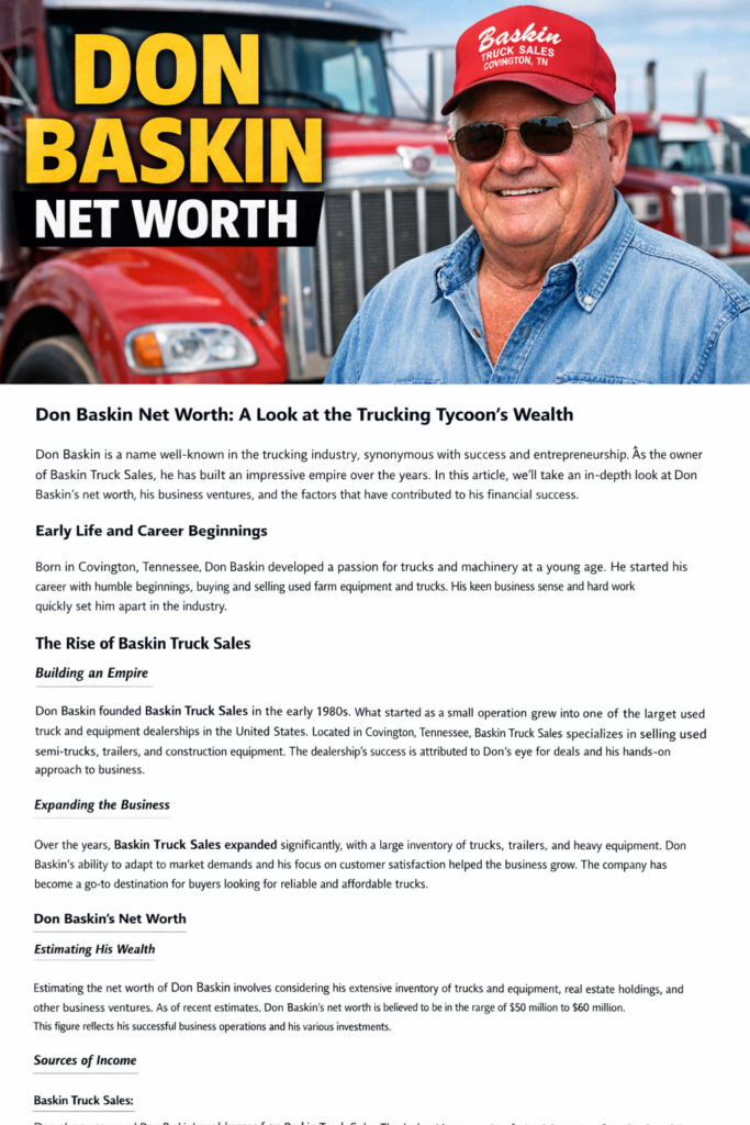 don baskin net worth